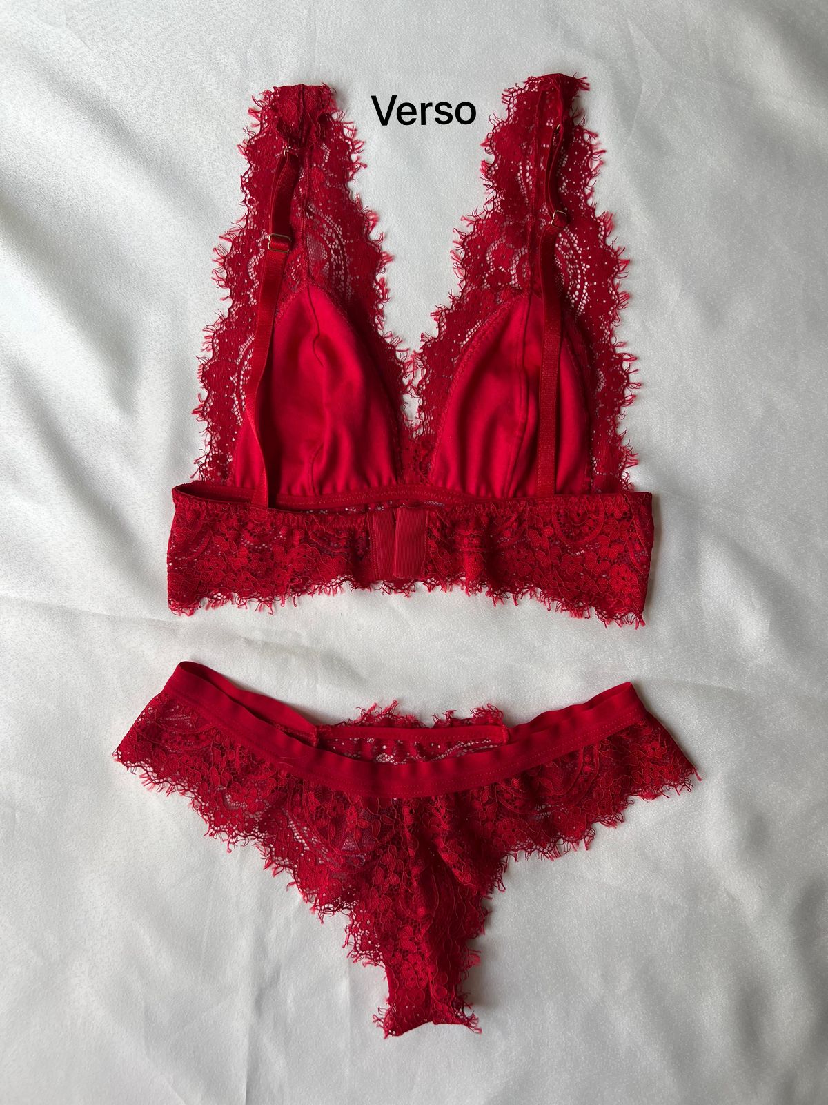 Conjunto Lingerie Anne em Renda Sem Bojo e Sem Aro com Forro em Algodão - Sensual
