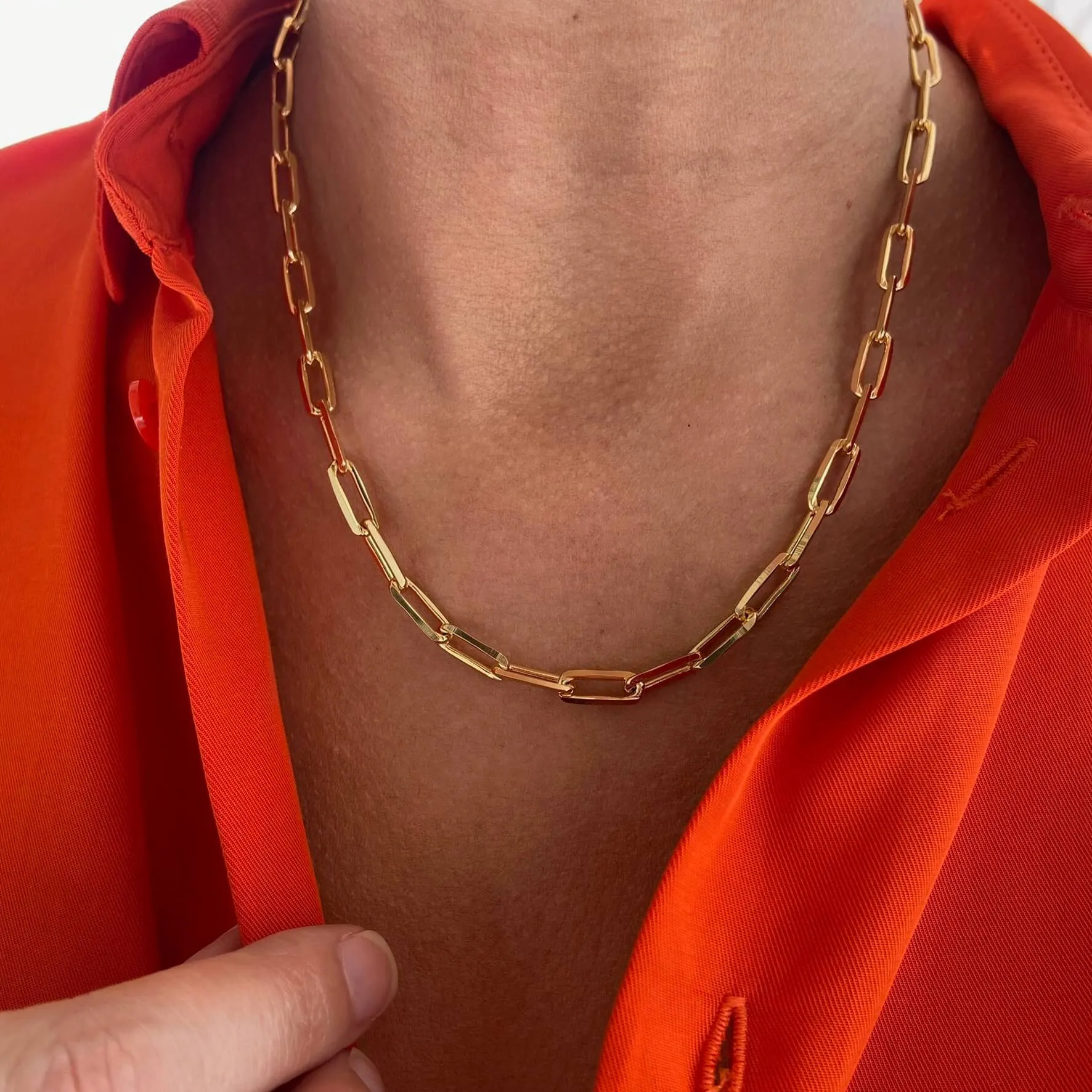 Colar Elos Clássico - Elos Cartier Atemporal - Semijoia Banhada Ouro 18K