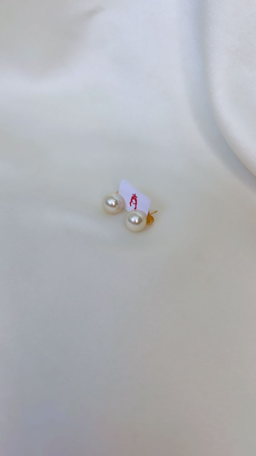 Brinco de Pérola 8mm - Semijóia Banhado 18K