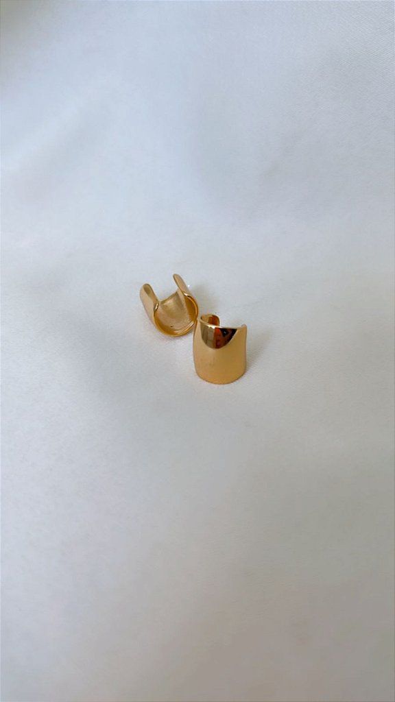 Piercing Fake Liso Largo - Banhada a Ouro 18K - Semijoia