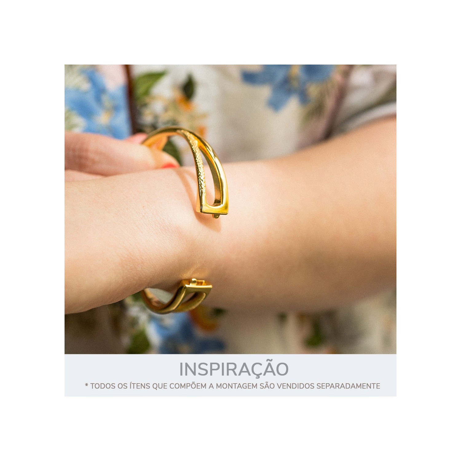 Braceletes Lisos e Trabalhados/ Pulseiras - Semijoias Banhada a Ouro 18K