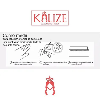 Anel Solitário Fino Cravejado e Liso com  Ponto de Luz de 6mm com 4 Garras - Baixo - Semijoia Banhada a Ouro 18k