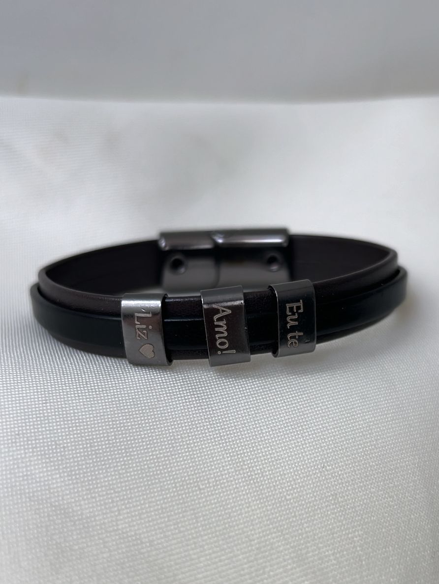 Pulseira Personalizada Murilo em Couro Sintético - Personalizada