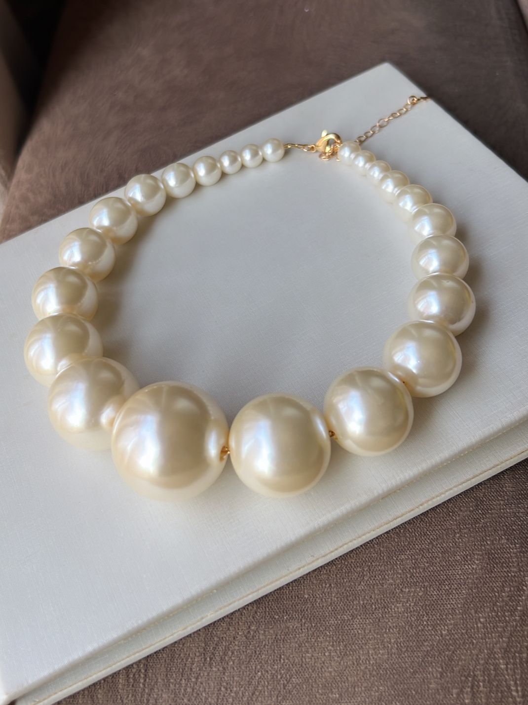 Colar Maxi Perola - Semijoia Banhada a Ouro 18K