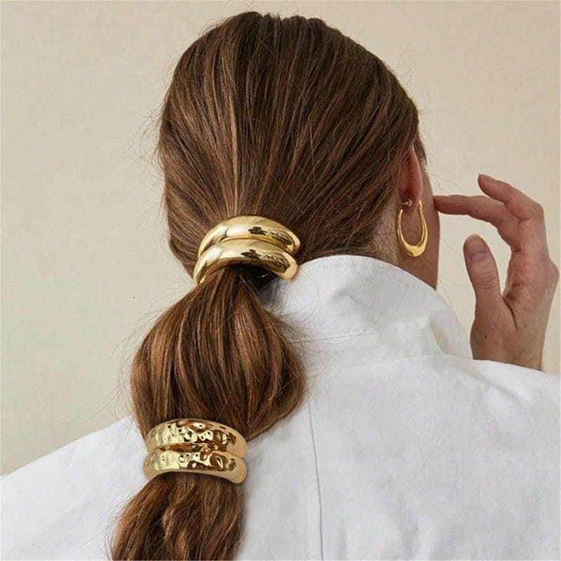 Elástico de Cabelo com Metal – Sofisticado pura Elegância e Estilo Boho Chic