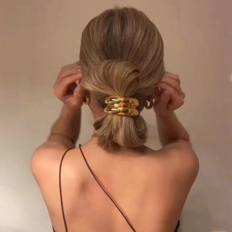 Elástico de Cabelo com Metal – Sofisticado pura Elegância e Estilo Boho Chic