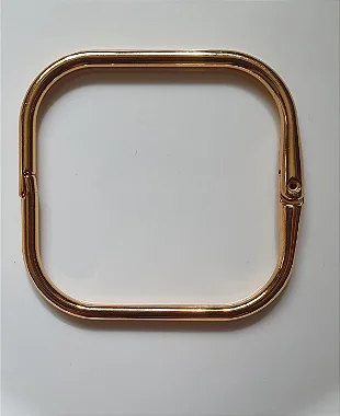 Bracelete Quadrado Fino Liso Minimalista Geométrico - Semijoia Banhada a Ouro 18K ou Rodio