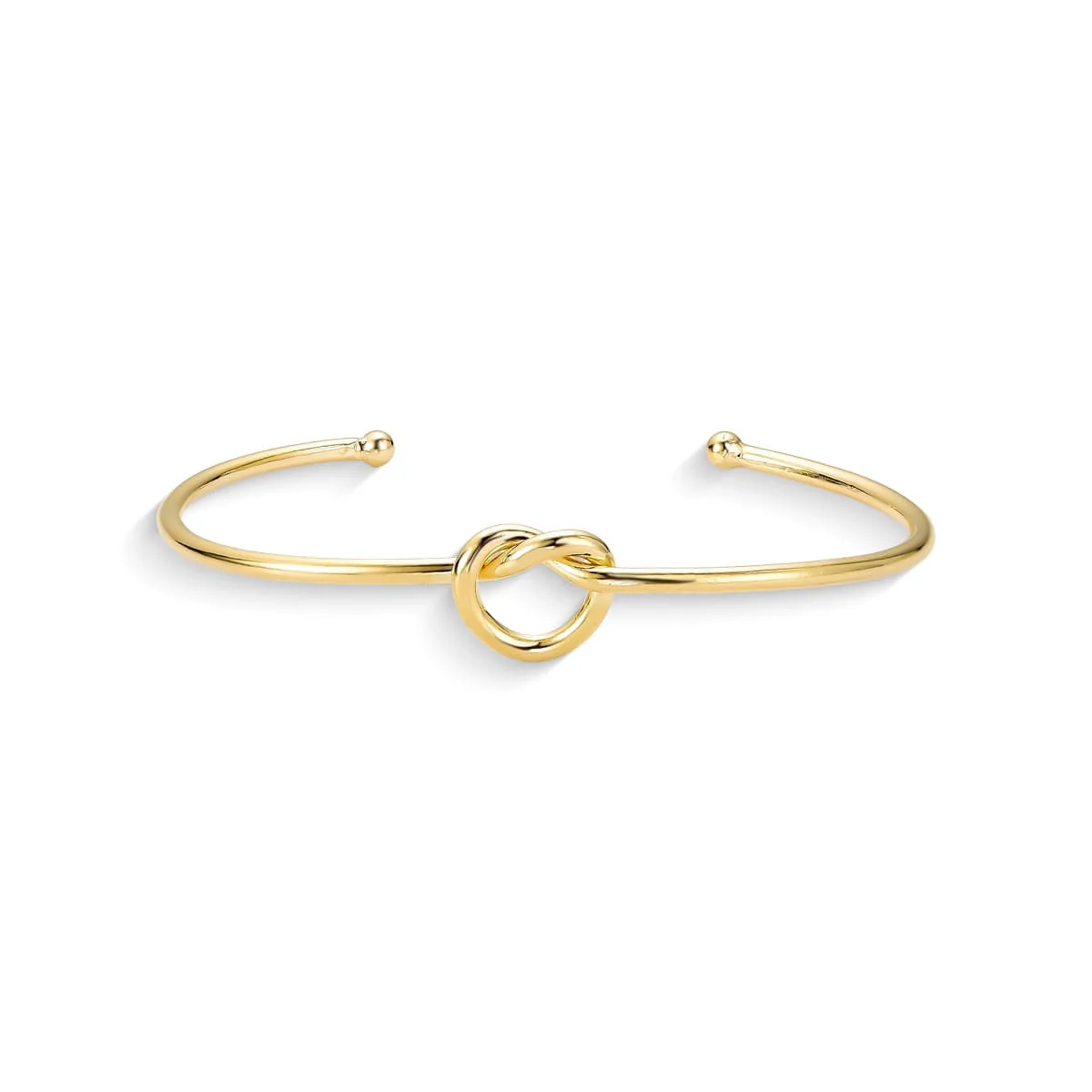 Bracelete Nó Aberto Ajustável Dourado - No – Semijoia Minimalista - Semijoia Banhada em Ouro 18K