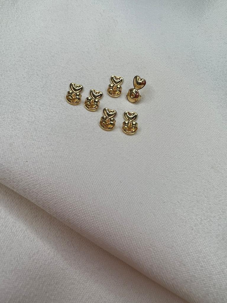 Tarraxa Magica Para Brinco- Rosquinha - Kit com 3 pares - Banhada a Ouro 18K - SEMIJOIAS