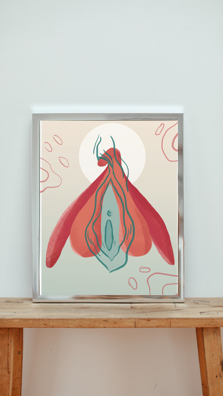 Quadro Clitóris decorativo Vulvárias