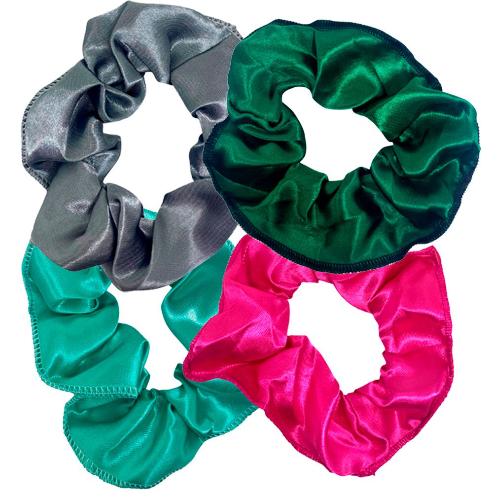 Xuxinha de Cetim para Cabelo - Pcte c/ 12 unid