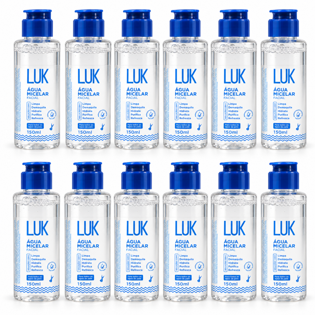 Água Micelar 5 em 1 Luk PAUND29 - Box c/ 12 unid