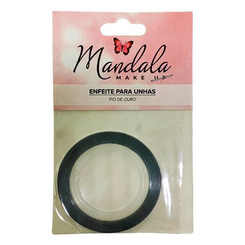 Fita para Decoração de Unhas Fio de Prata Mandala DF-3160 - Pcte c/ 12 unid