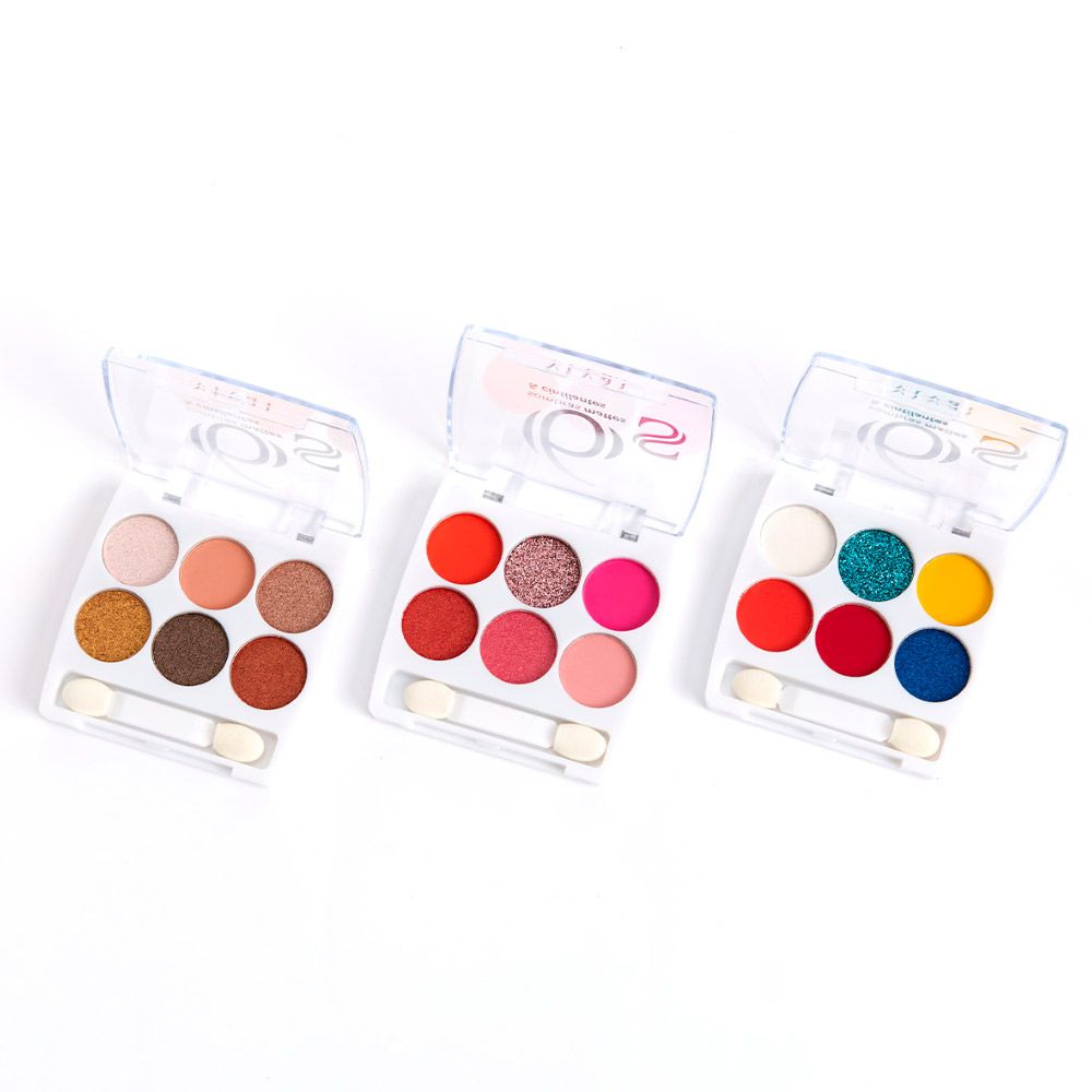 Paleta de Sombras Mattes & Cintilantes 6S Vivai 4072.1.1 - Kit c/ 03 unid