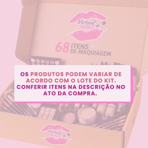 Kit Revendedor de Maquiagem - 68 itens