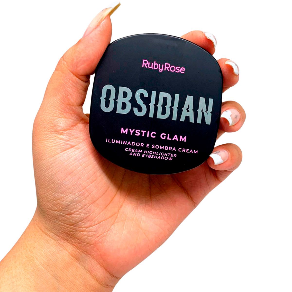 Iluminador e Sombra Cream Mystic Glam Amethyst Obsidian Ruby Rose HB-2600-2 - Box c/ 12 unid