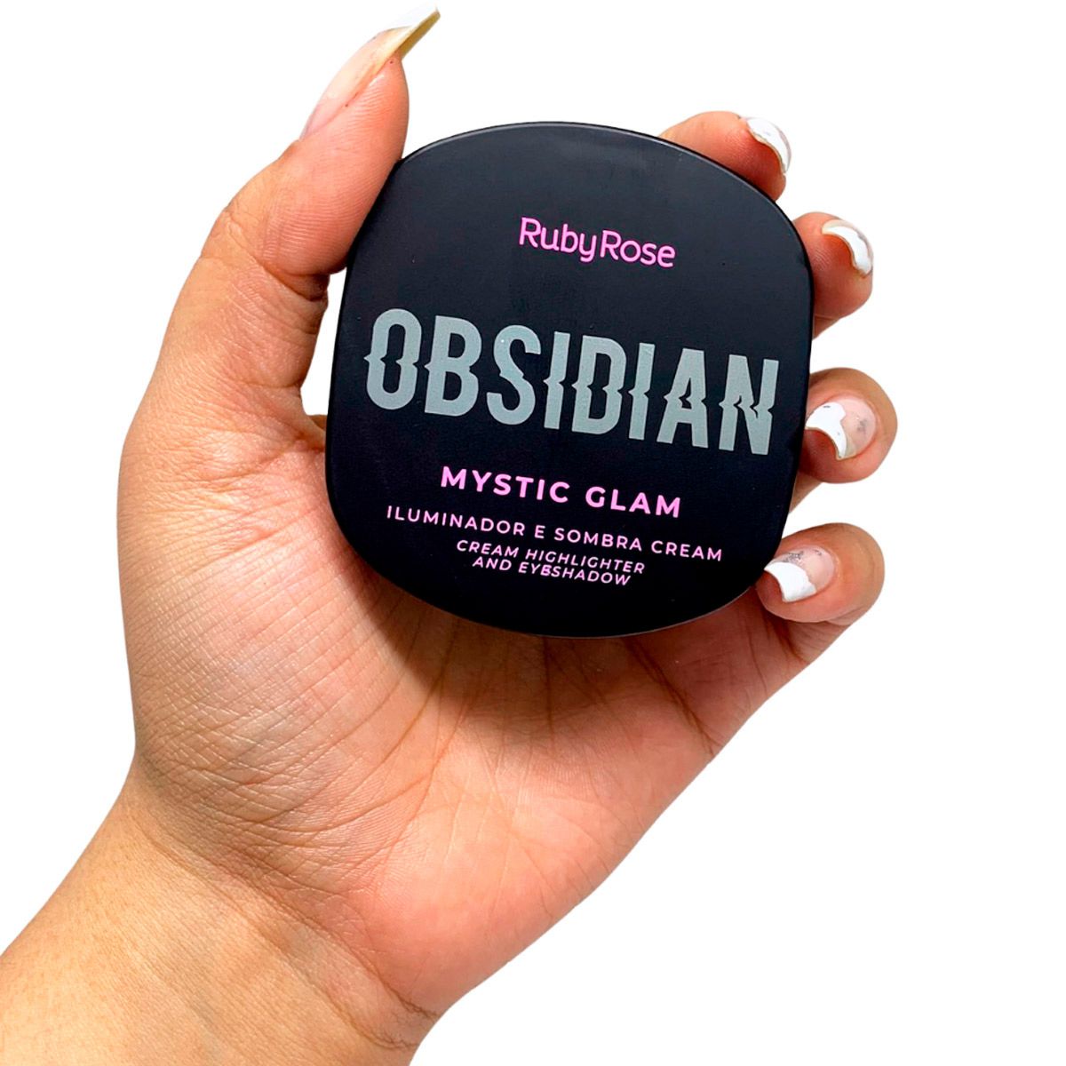 Iluminador e Sombra Cream Mystic Glam Emerald Obsidian Ruby Rose HB-2600-4