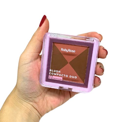 Paleta de Blush Compacto Duo Ruby Rose HB-F585 - Kit c/ 04 unid
