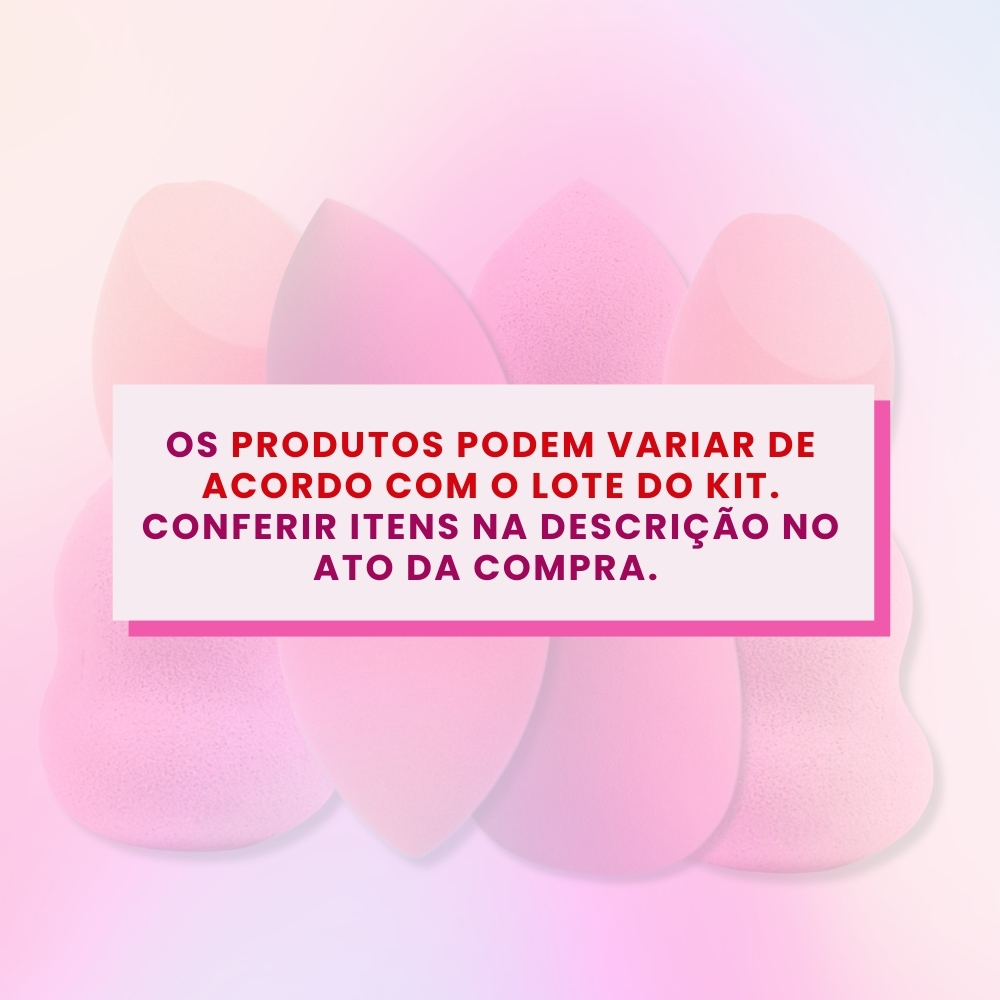 Kit 50 Esponjas de Maquiagem
