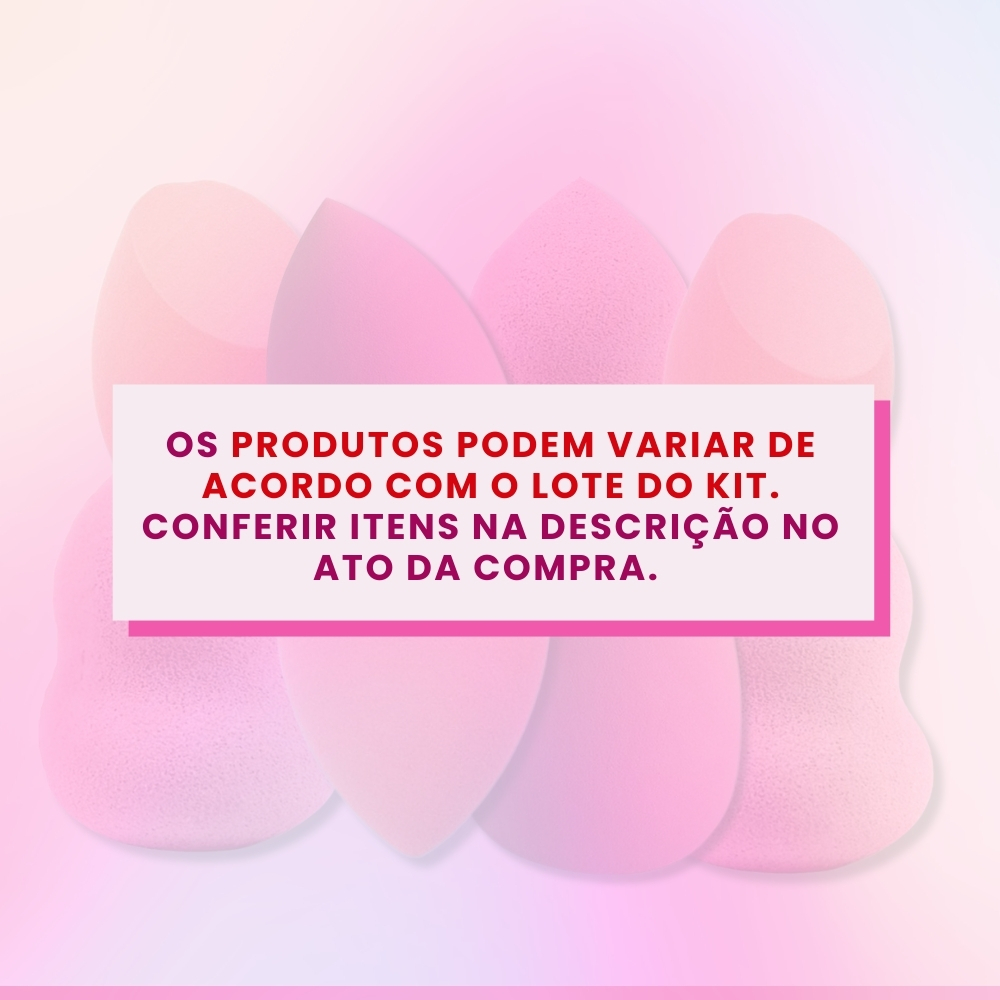 Kit 100 Esponjas de Maquiagem