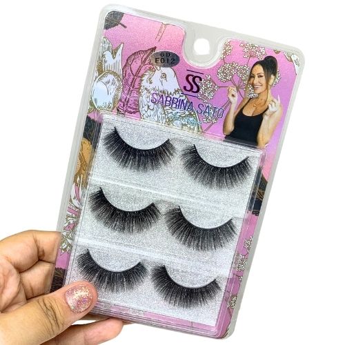 Cílios Postiços 6D F012 com 03 Pares Sabrina Sato SP3046