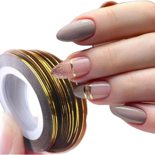 Fita para Decoração de Unhas Fio de Ouro Mandala DF-3159 - Pcte c/ 12 unid