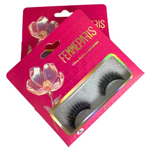 Cílios Postiços 8D F010 Femme Paris FM1010 - Box c/ 10 unid
