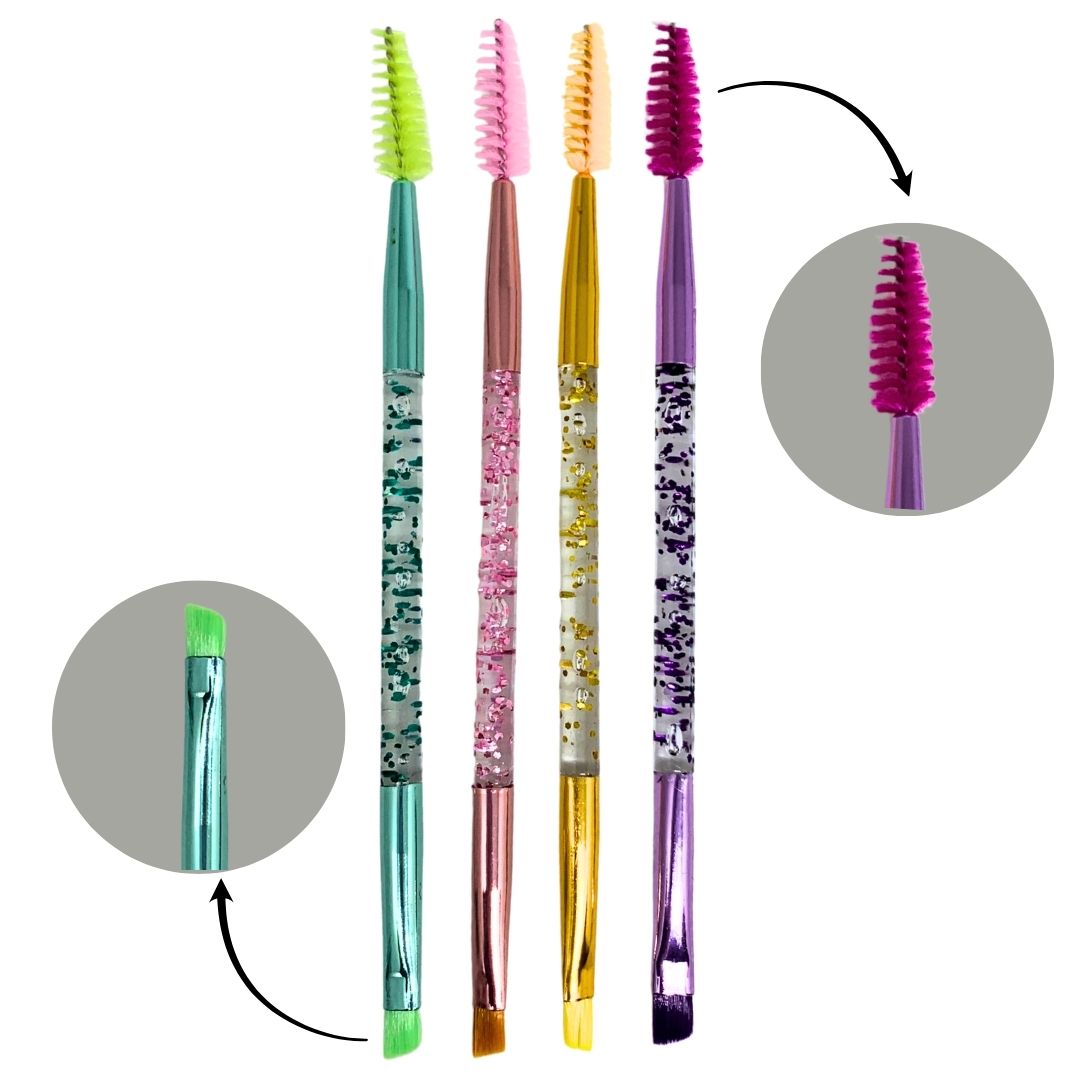 Kit com 12 Pincéis Duplo Glitter - Pcte c/ 12 unid