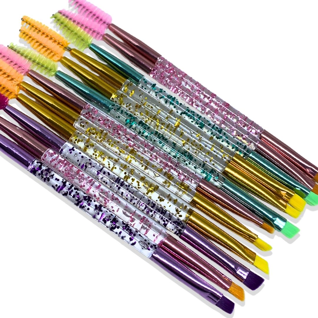 Kit com 12 Pincéis Duplo Glitter - Pcte c/ 12 unid