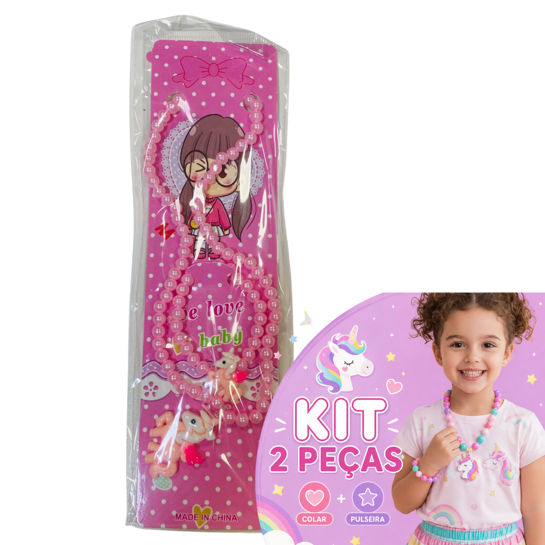 Kit Infantil Colar, Pulseira