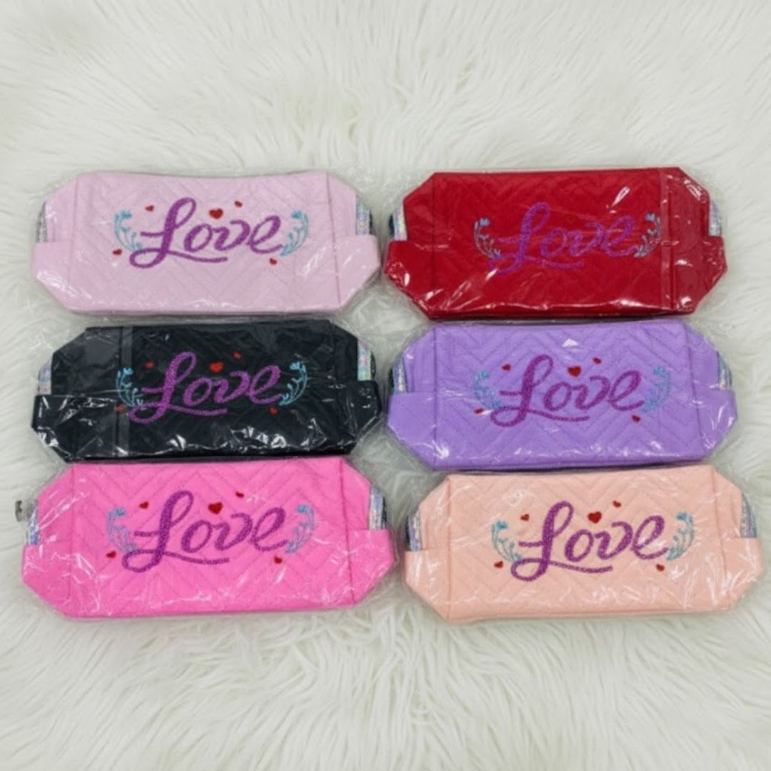 Necessaire Estampada Love - Kit c/ 06 unid