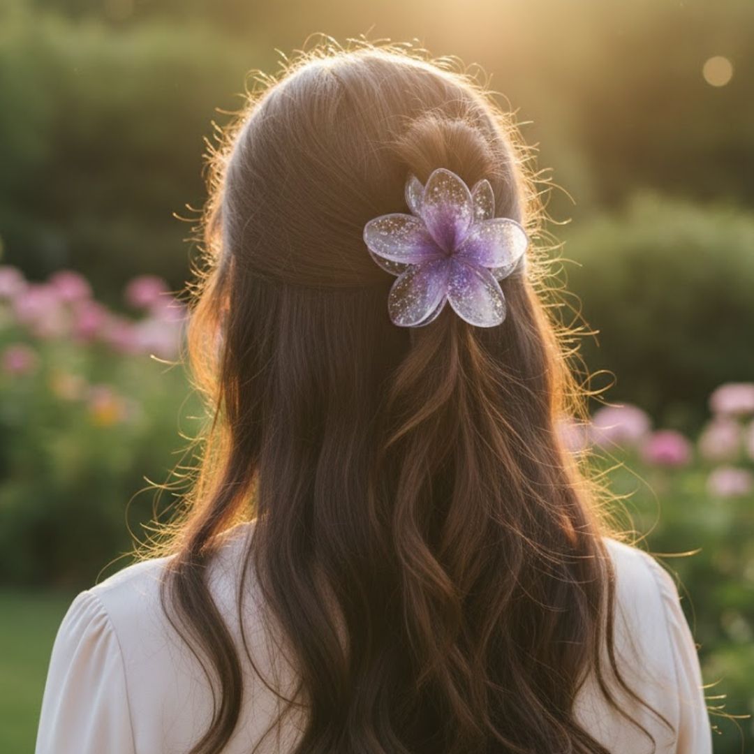 Presilha para Cabelo Flor Grande