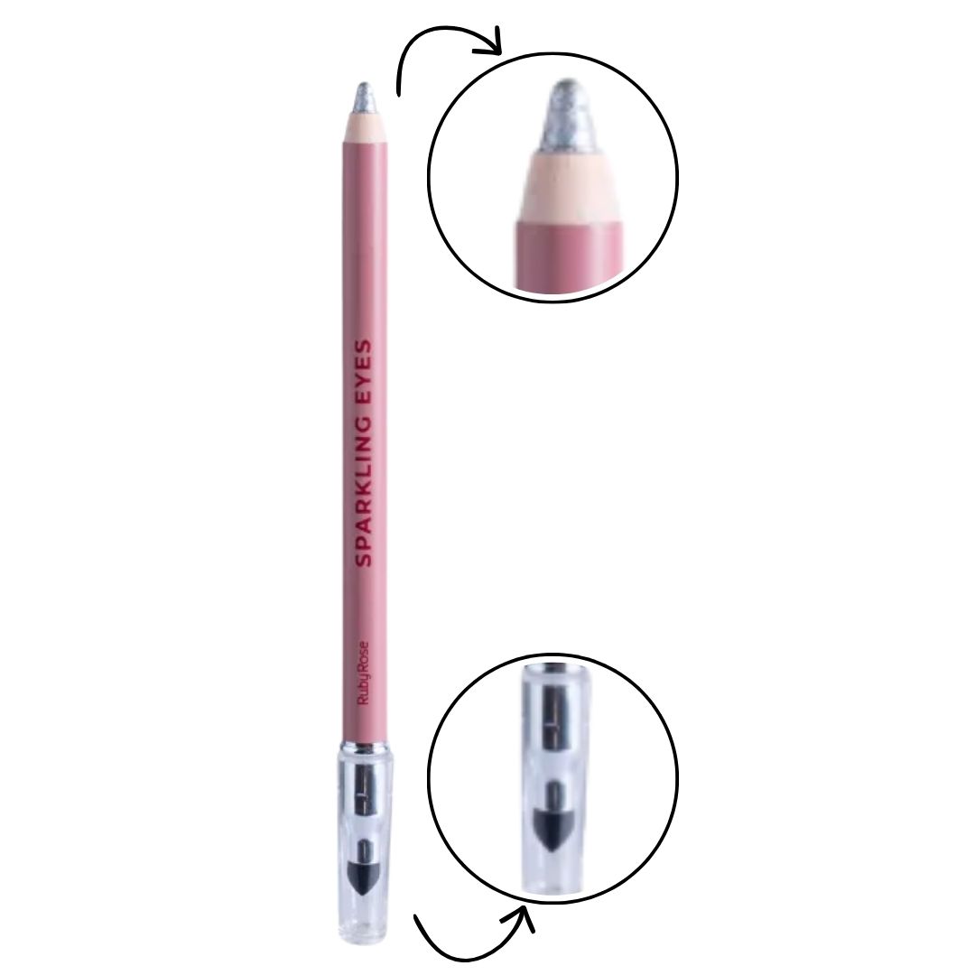 Lápis de Olho Sparkling Eyes Silver Rain Ruby Rose HB-E2401-2