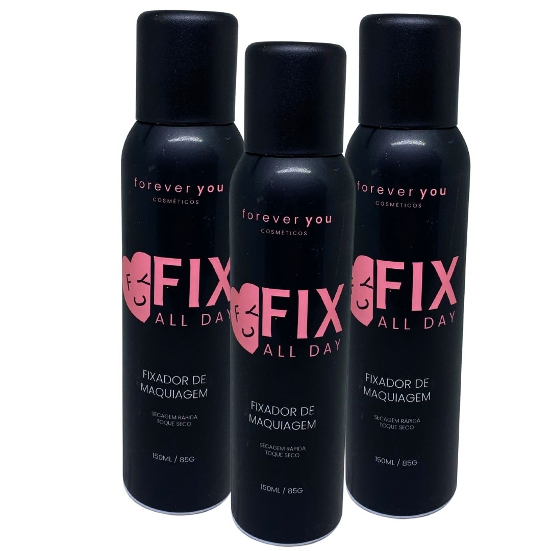 Fixador de Maquiagem Fix All Day Forever You FY300 - Kit c/ 03 unid