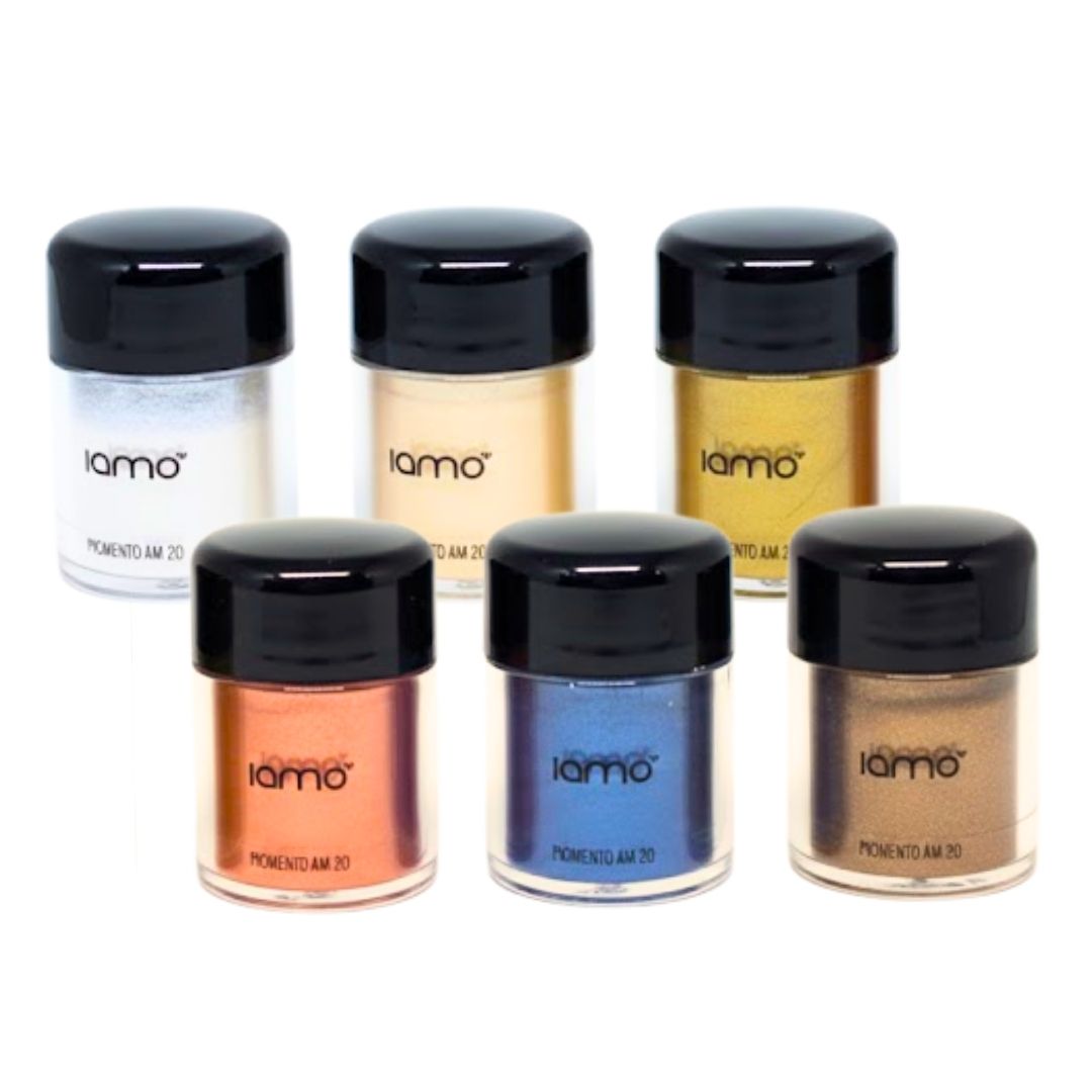 Sombra Pigmento Glitter em Pó Shine Midnight Iamo YS43443 - Box c/ 24 unid