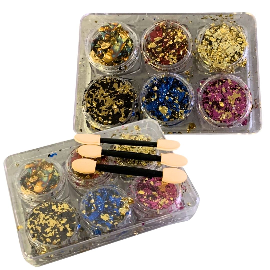 Decoração de Unha Folhas de Ouro Mandala MG023