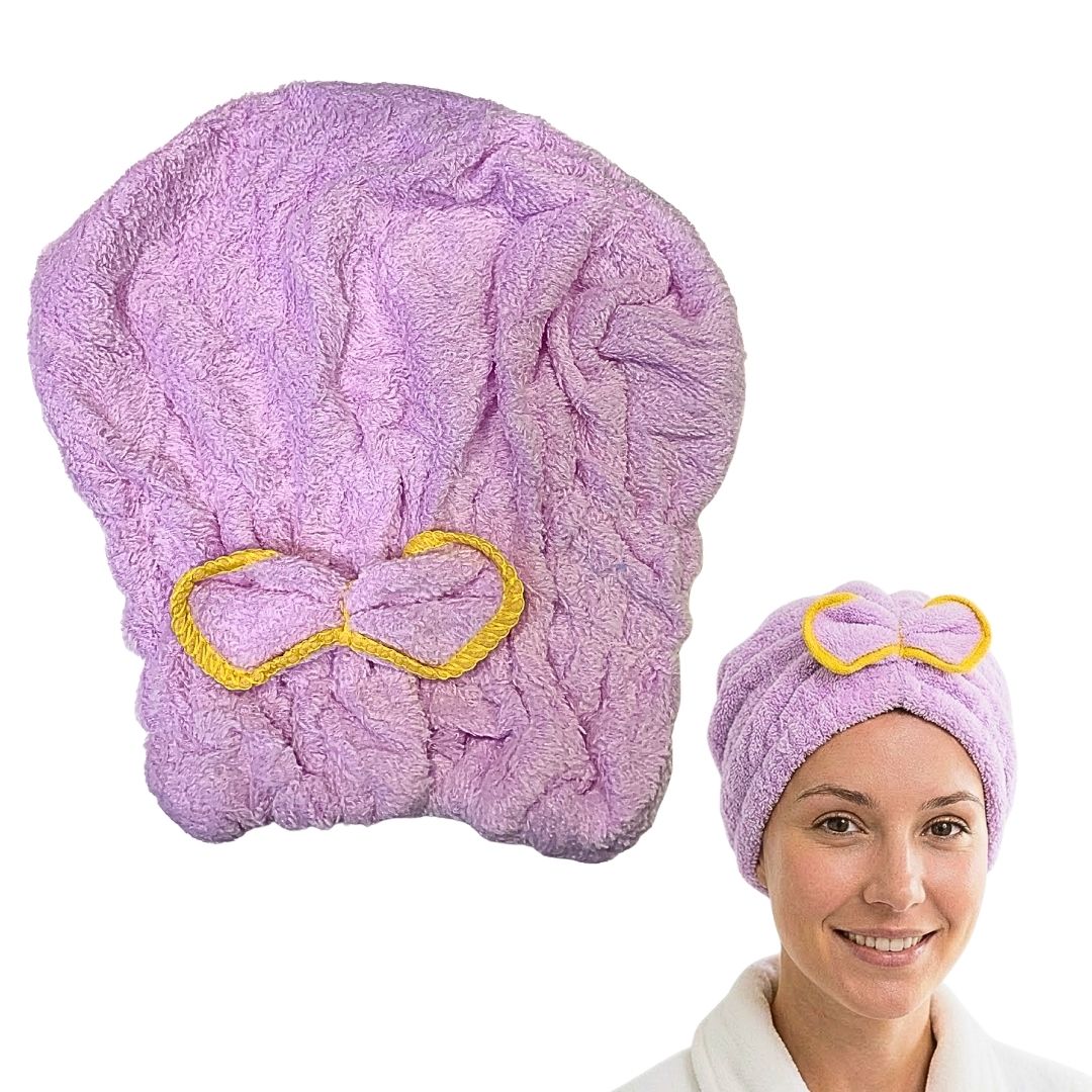 Touca Toalha para Secar o Cabelo