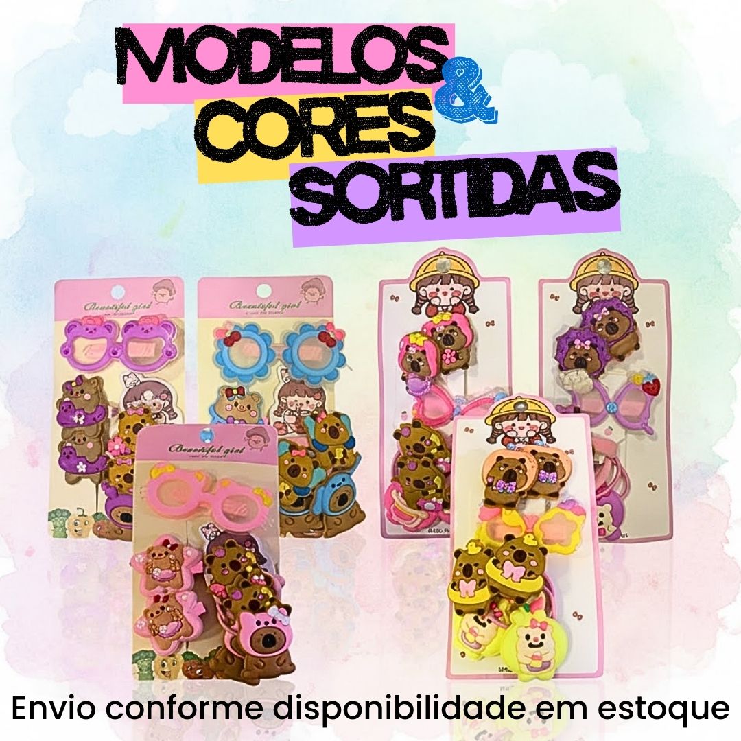 Cartela Presilhas e Xuxinhas Infantil