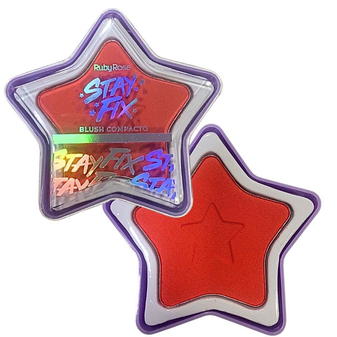 Blush Compacto Estrela Grupo 02 Stay Fix Ruby Rose HB-574-G2 Cor ST50