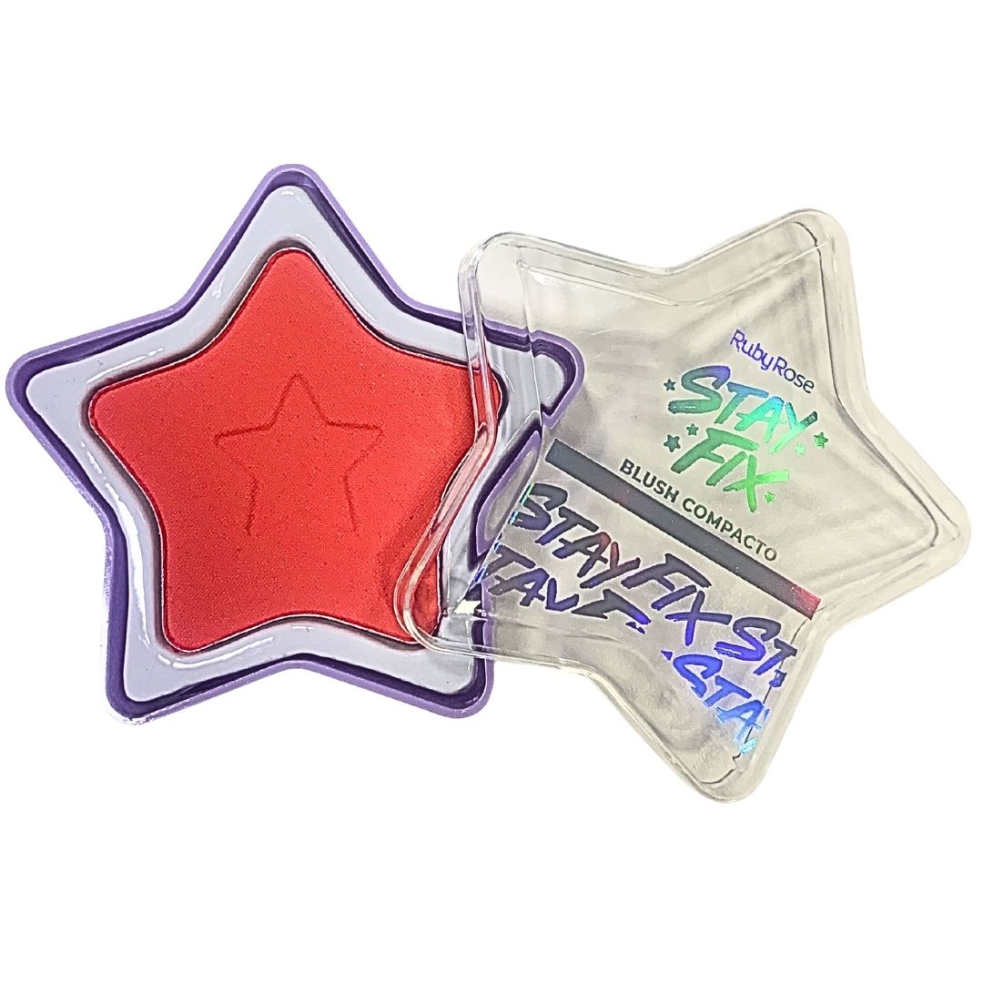 Blush Compacto Estrela Grupo 02 Stay Fix Ruby Rose HB-574-G2 Cor ST50
