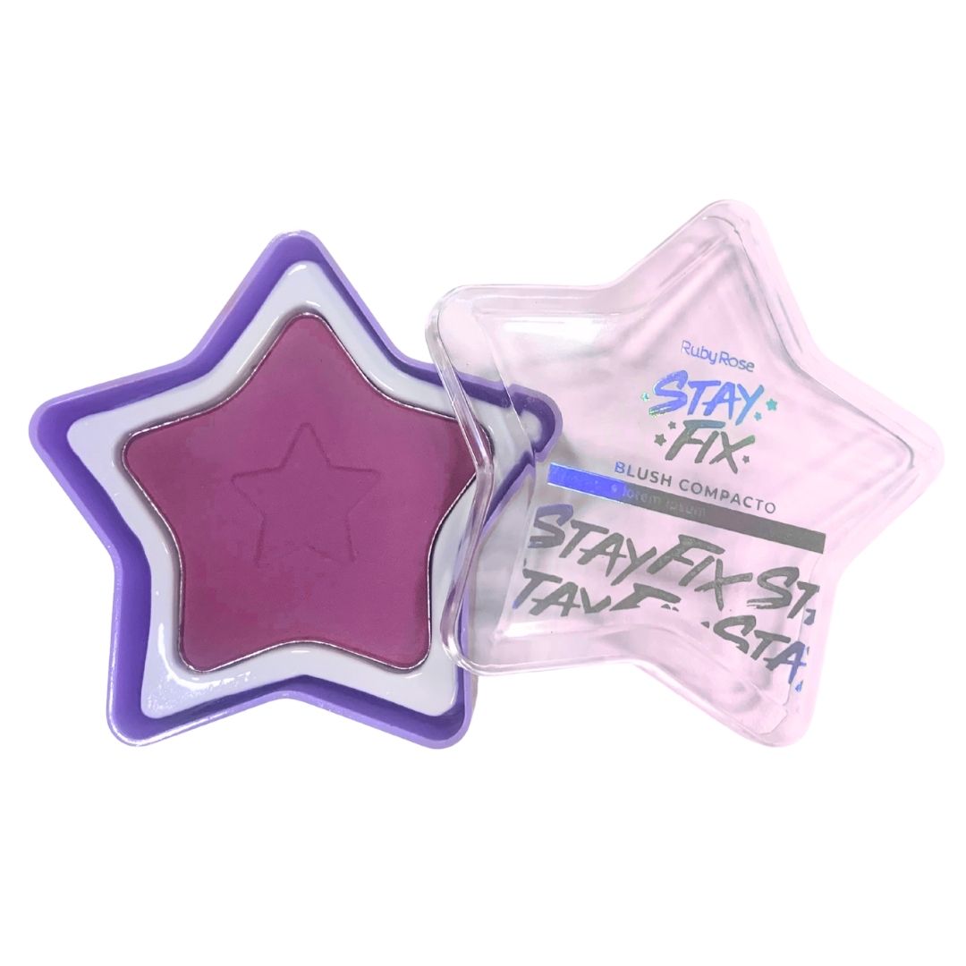Blush Compacto Estrela Grupo 02 Stay Fix Ruby Rose HB-574-G2 Cor ST60