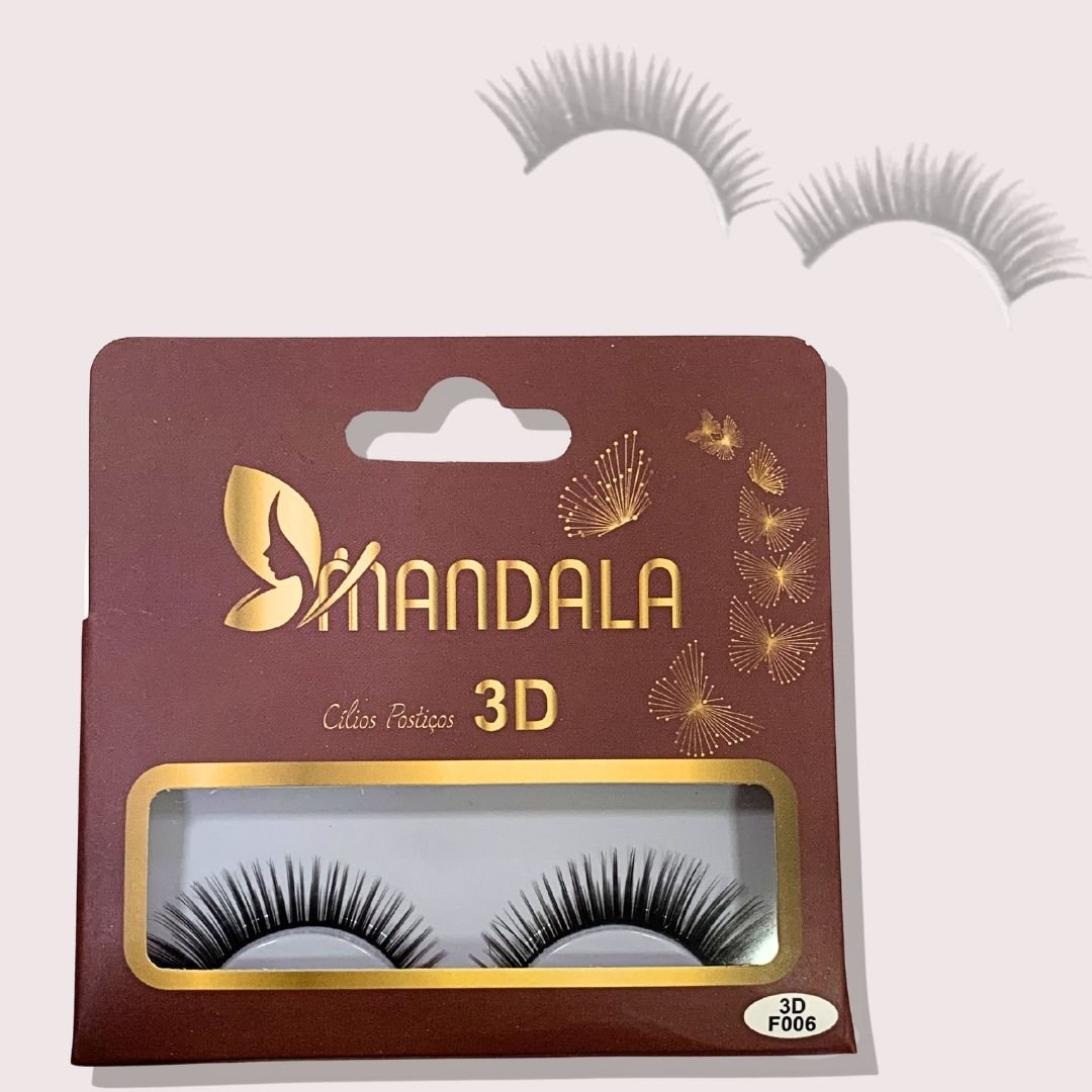 Cílios Postiços 3D F006 Mandala MC018 - Box c/ 10 unid