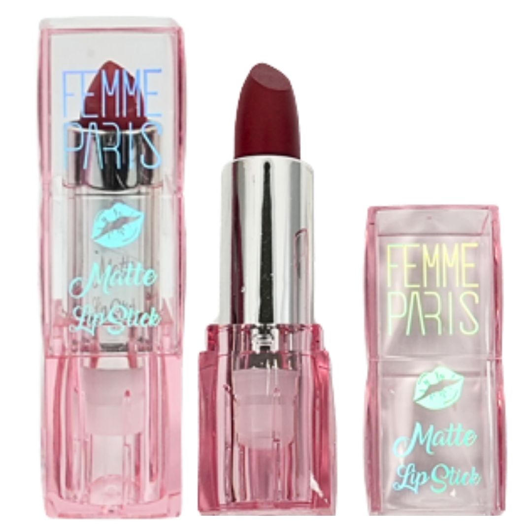Batom Bastão Matte Lip Stick Femme Paris FR636 - Kit c/ 06 unid