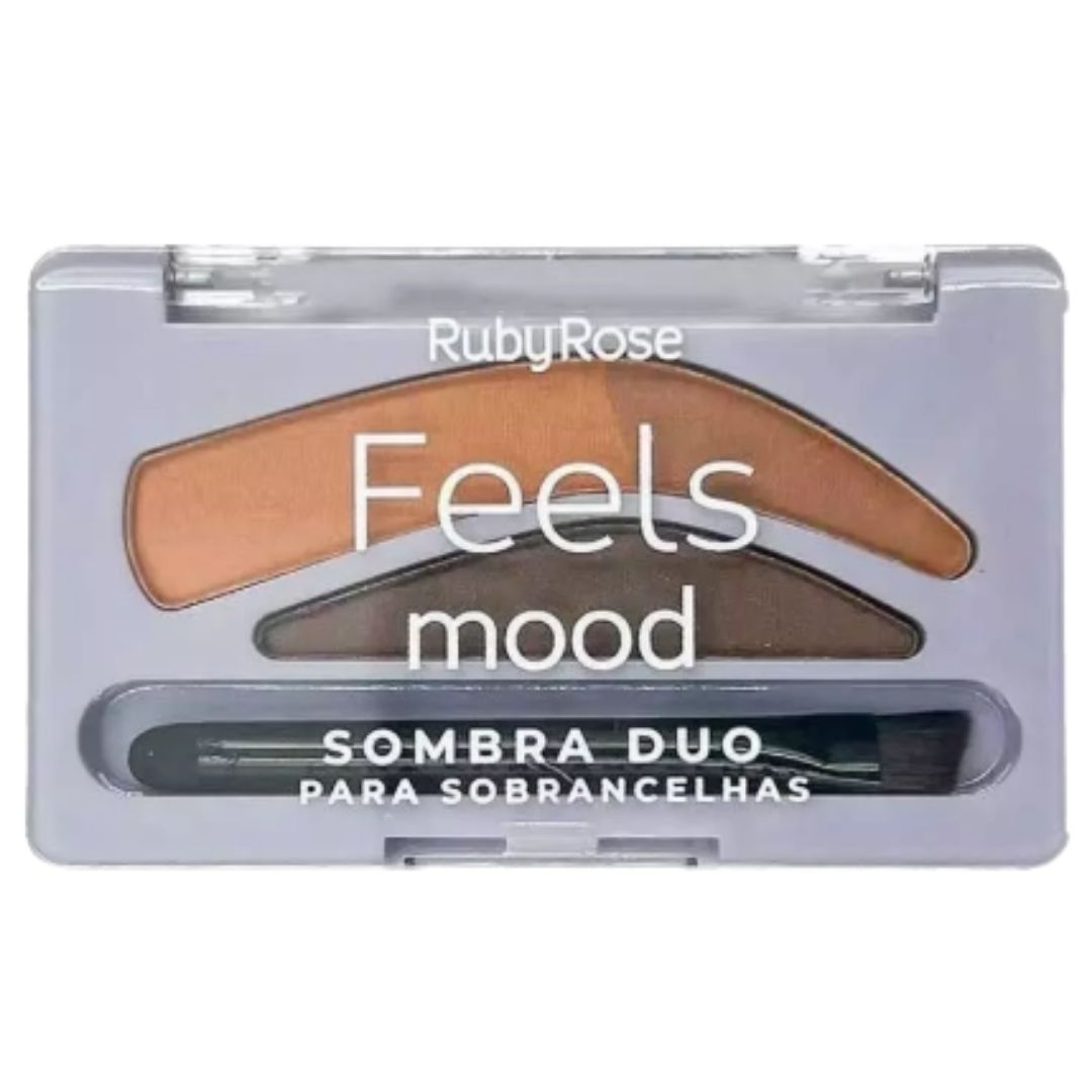 Sombra Duo para Sobrancelhas Feels Mood Ruby Rose HB-9357 Cor 02