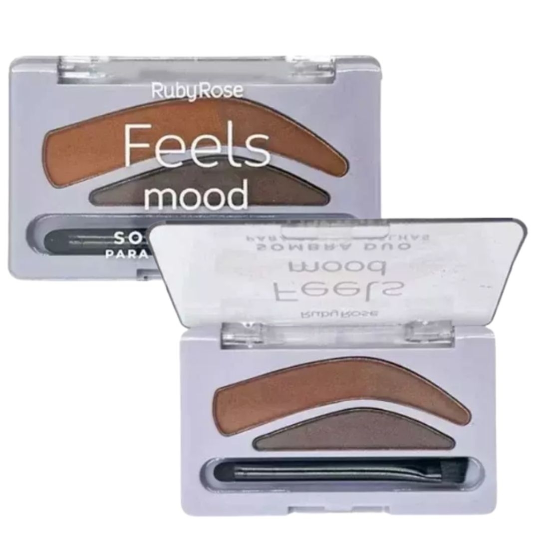 Sombra Duo para Sobrancelhas Feels Mood Ruby Rose HB-9357 Cor 03