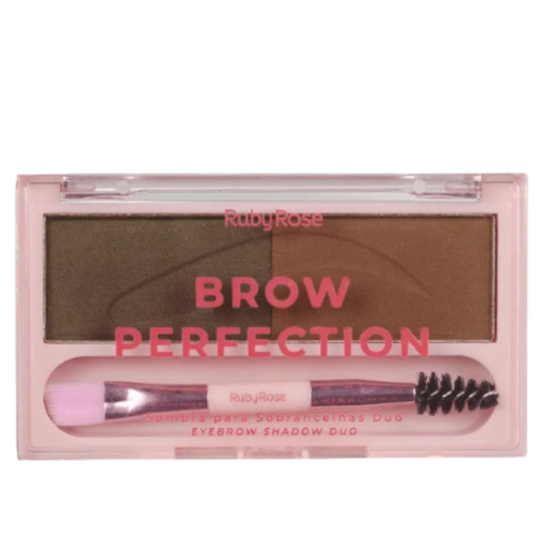 Sombra para Sobrancelhas Duo Brow Perfection Ruby Rose HB-E2501 Cor 05 e 06