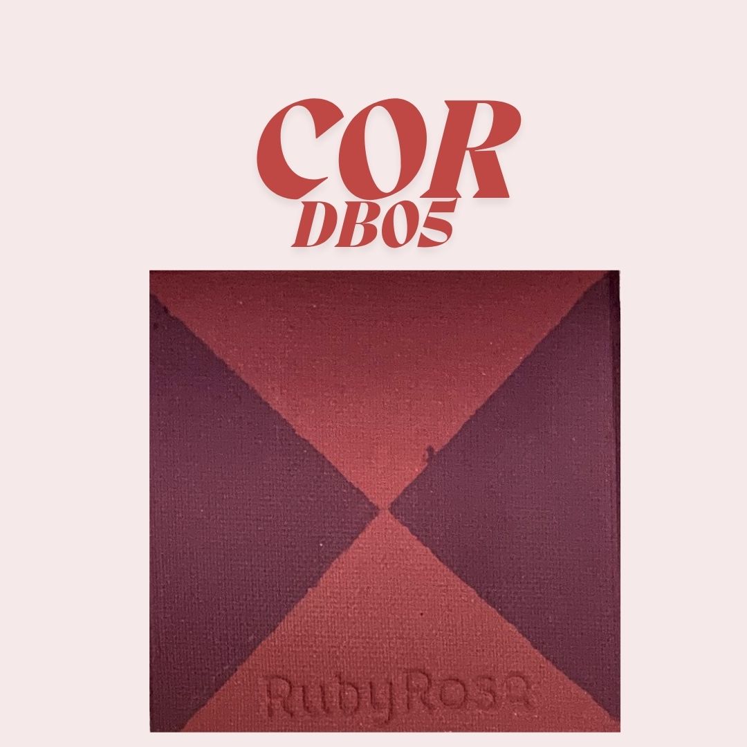 Paleta de Blush Compacto Duo Ruby Rose HB-F585 Cor DB05