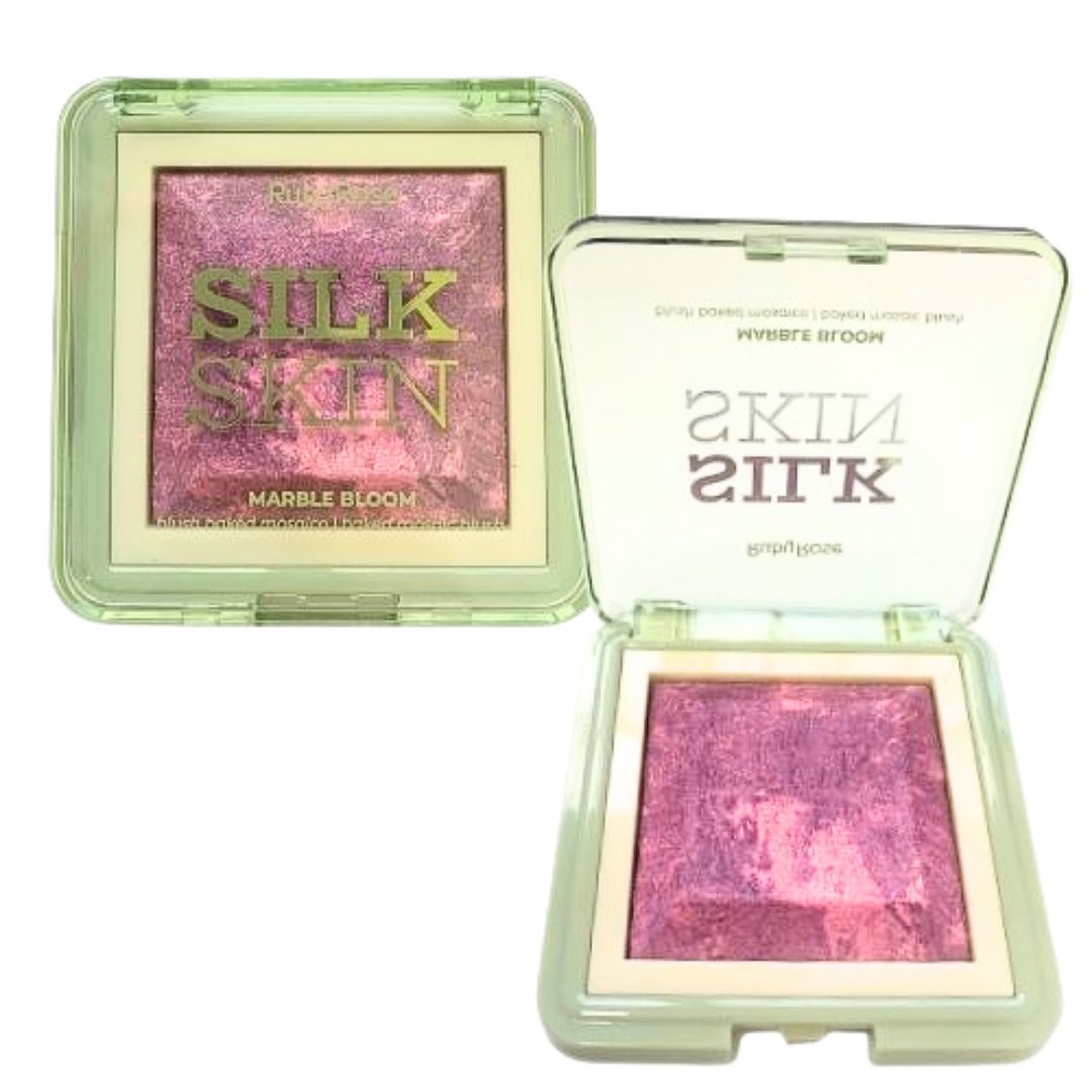 Blush Marble Bloom Mosaico Silk Skin Ruby Rose HB-F1001 Midnight Mauve