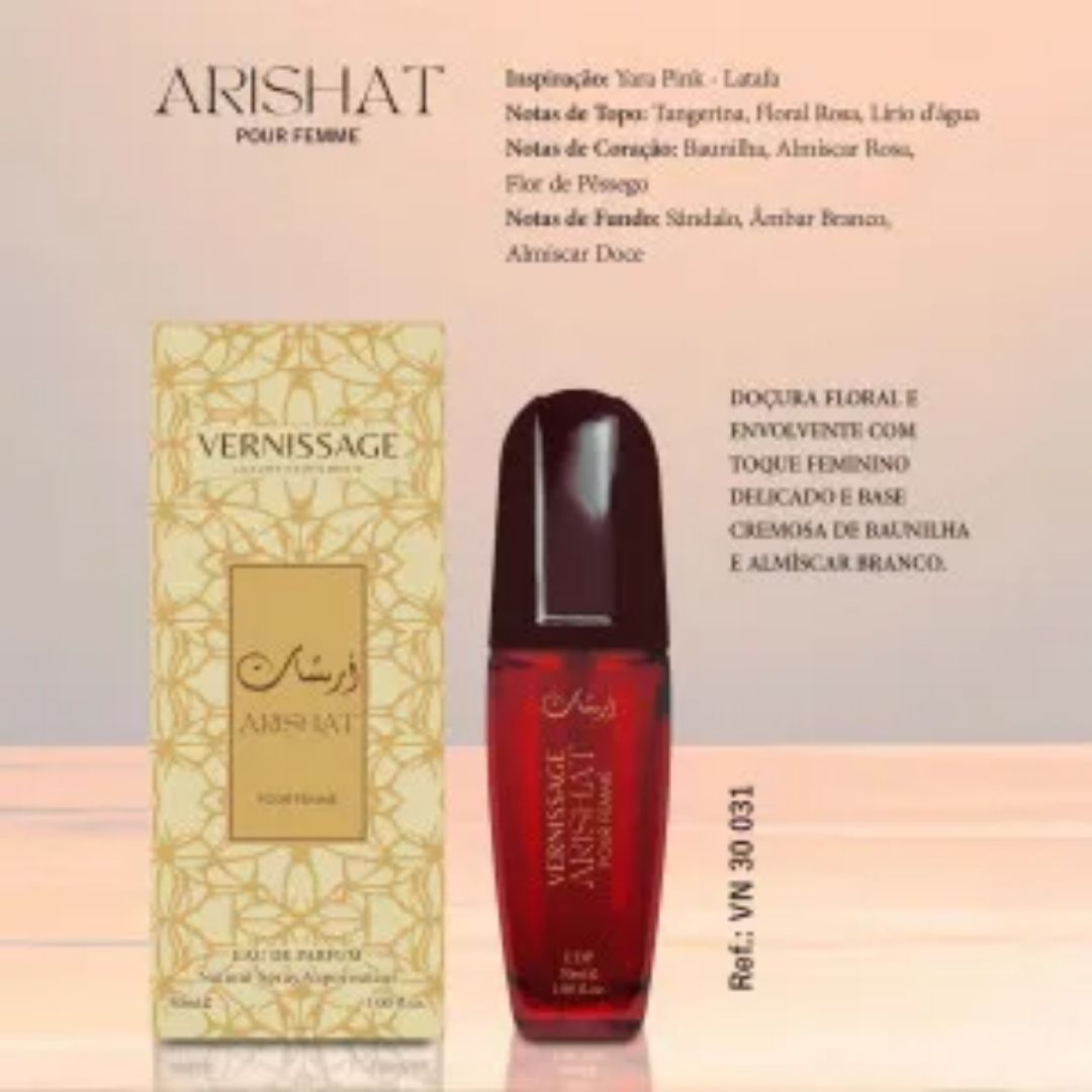 PERFUME ARISHAT POUR FEMME 30ML VERNISSAGE - KIT C/ 03 UNID