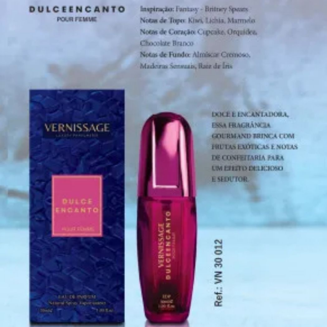 PERFUME DULCE ENCANTO POUR FEMME 30ML VERNISSAGE - KIT C/ 03 UNID